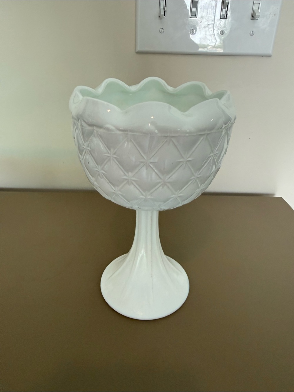 White Decorative Pedestal Compote Bowl - Home Accents